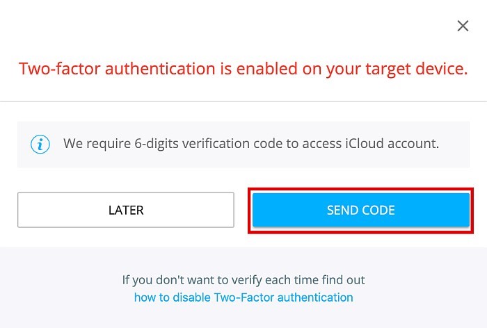 Step 3: Verify Two-Factor Authentication for iOS