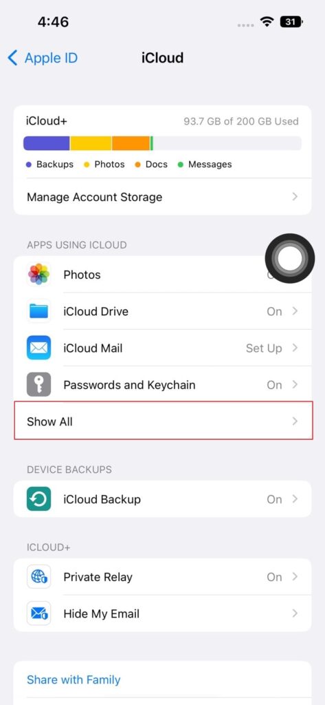 Use iCloud to Transfer Messages from One Device to Another Step 2