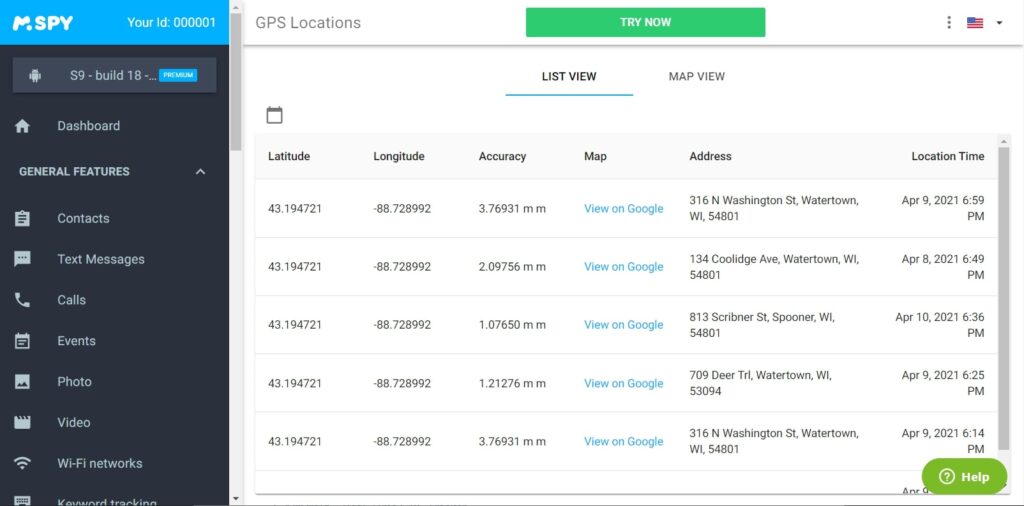 Track a iPhone Without a SIM Card with mSpy - Step 4