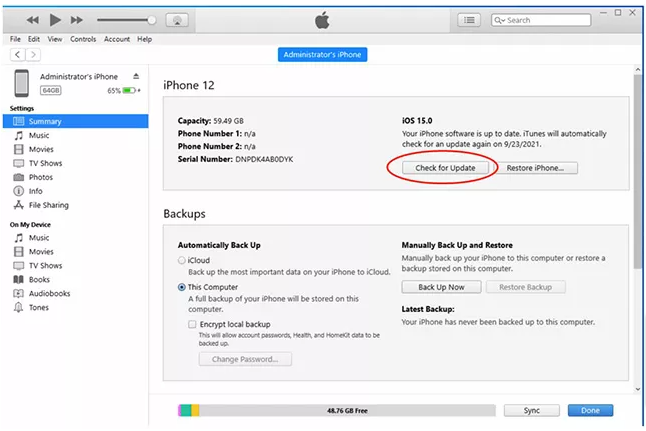 iphone software update stuck solution of update system with iTunes